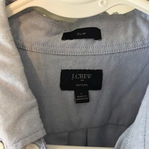 J Crew blue Oxford button down. Size large slim.